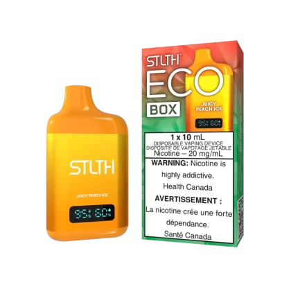 STLTH ECO BOX - Juicy Peach Ice - 20 mg/mL (wholeseller) - Excise ON, 20 mg/mL (wholeseller) - Excise AB (F365CB)