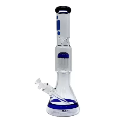 16" Infyniti 7mm 8 Arm Tree Perc Bong - Blue