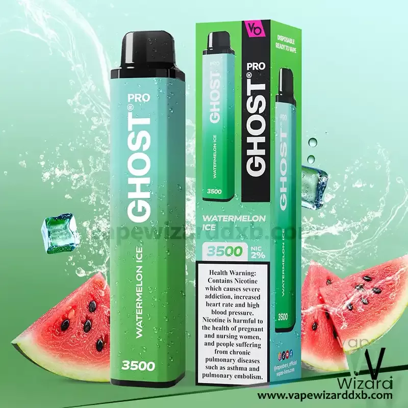 Vapes Bars Ghost Pro 3500 Puffs Watermelon Ice 20mg