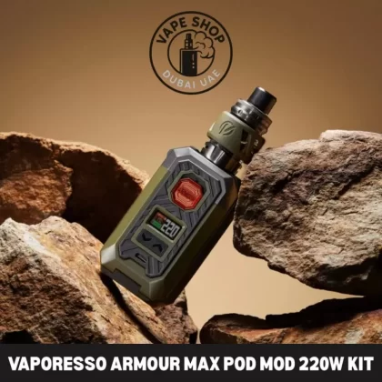 VAPORESSO Armour Max Pod Mod 220W Kit in Dubai - Black, green (112E8C)