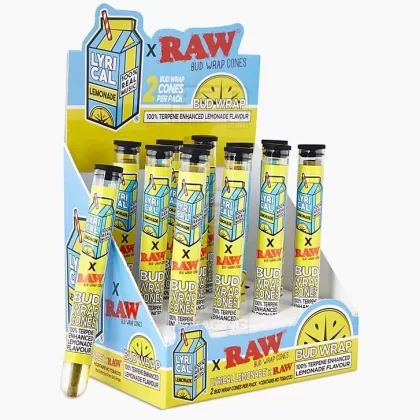 RAW | ‘Retail Display’ Lyrical Lemonade Organic Paper Wraps | 109mm – Lemonade – 12 Count