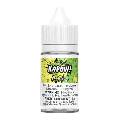 Kapow Salt E-liquid – Super Sour 30ml - 12mg/ml, 20mg/mL