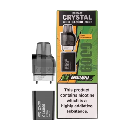 Double Apple SKE Crystal CL6000 Pods - 20mg - Vape Product (32467F)