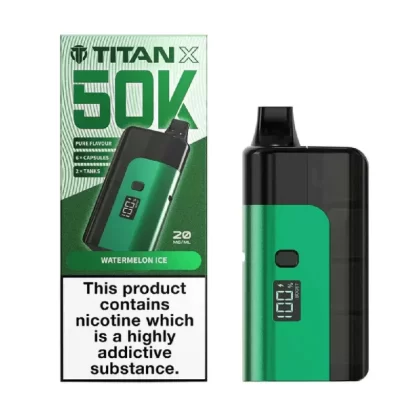Titan X 50k Prefilled Vape Kit Watermelon Ice - Nicotine Strength#20mg