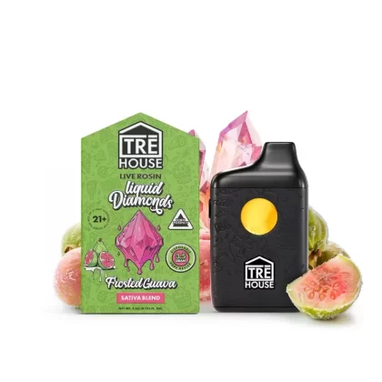 Frosted Guava – Live Rosin Liquid Diamonds Sativa THC Vape Pen – 3.5g - Ejuicewarehouse