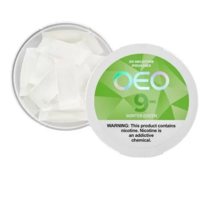 OEO Wintergreen Nicotine Pouches - Strength#6mg>9mg~Size#20-count (73A6EA)