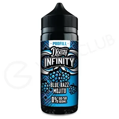 Blue Razz Mojito 50VG Shortfill E-Liquid by Doozy Infinity 100ml