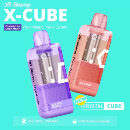 Made in Indonesia | Off-Stamp X-CUBE "Crystal Cube" 35K Disposable POD – 35,000 Puffs - Vanilla