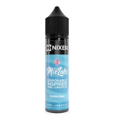Nixer Salt Fills Bubble Blue – 5mg & 10mg E-Liquid – 60ml Longfills - 5mg Mixer Salt Shots, 10mg Mixer Salt Shots