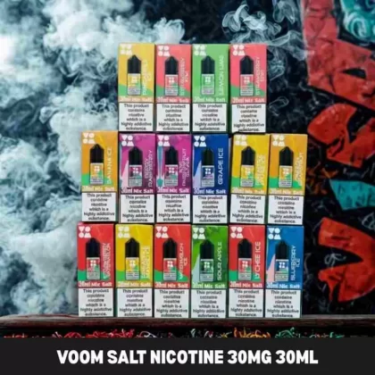 Voom Salt Nicotine 30mg 30ml Buy in Dubai - Banana Ice, Berry Raspberry