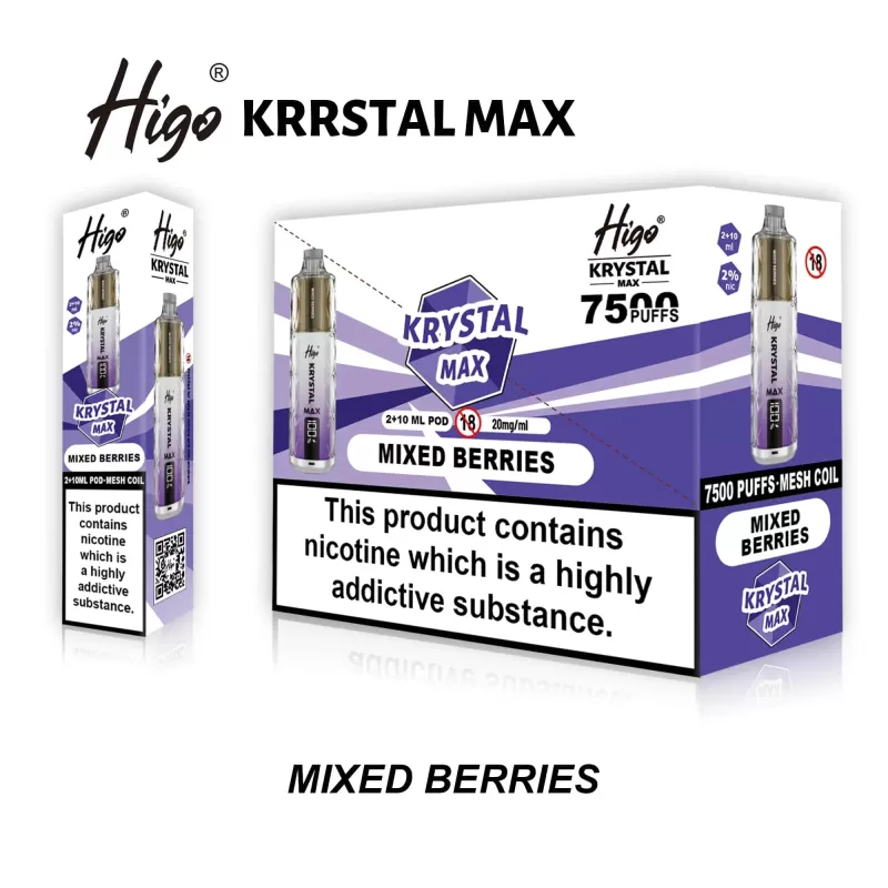 Higo Krystal Max 7500 Prefilled Pod Kit - Box of 10 - Huba Huba - Image 2