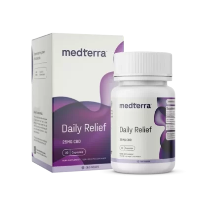 Medterra Daily Relief CBD Isolate Capsules - Strength#25mg>50mg>100mg