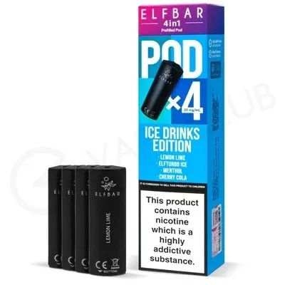 Ice Drinks Edition Elf Bar 4 in 1 Prefilled Pods - Ecigpremium