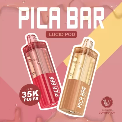 Assembled in USA | PICA BAR Lucid 35K Disposable POD - 35,000 Puffs - Sun Kissed Cake