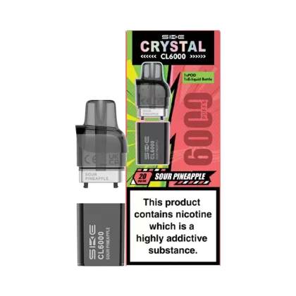 Sour Pineapple SKE Crystal CL6000 Pods - 20mg - Vape Product (ED89D6)