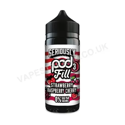 Doozy Seriously Pod Fill x3 Strawberry Raspberry Cherry E-Liquid Shortfill - Vapestreams Co