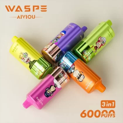 Waspe Aiviou 3in1 60000 Puffs Disposable Kit - Grape Ice & Strawberry Candy & Strawberry Raspberry Cherry / 20mg / CN-SZ Warehouse