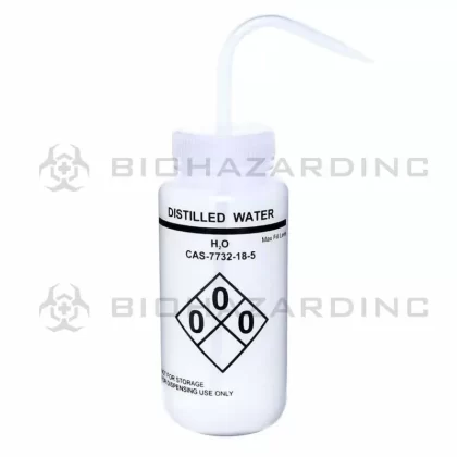 LDPE Premium Labeled Wash Bottles – Distilled Water 500ml - Vape Store