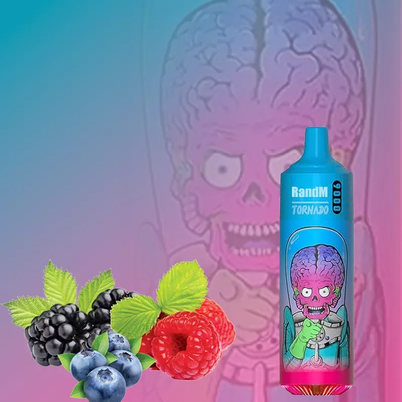 R AND M Tornado Blueberry Sour Raspberry 9000