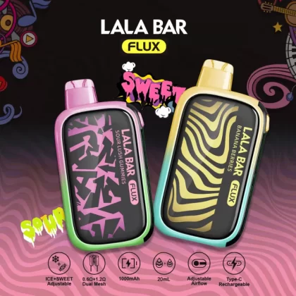 LALA BAR Flux 40K Disposable Device - 40,000 Puffs - Sour CranApple (Ice+Sour) (LaLa Bar X OMINA)