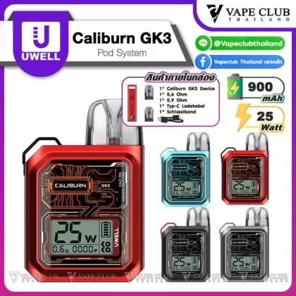 Uwell Caliburn GK3 Pod System - Black, Blue (26C540)