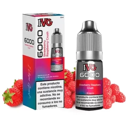 Strawberry Raspberry Crush Nic Salt E‑Liquid 10ml – IVG 6000